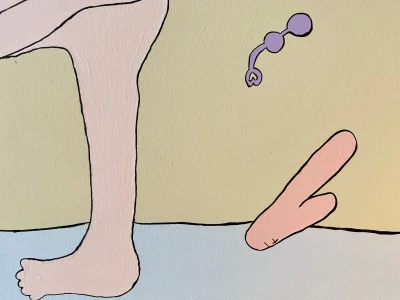 Alina Mainusch
Detail: o.T., 90×120 cm, 
Acryl und Tusche auf Leinwand, 2021
