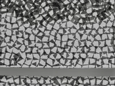 Neslihan Yavuz, Abgelehnt, 
ca. 2500 Sticker auf Glasscheibe, 2022,
Foto: Simon Vogel
